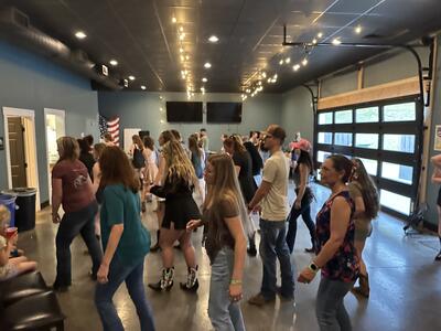 Line dancing night at The Airport Inn